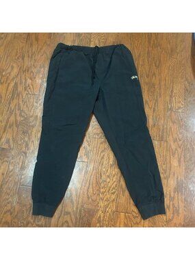 Stüssy Black Jogger Sweatpants Logo Track Pants Small